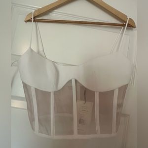 Rozie crepe and tulle corset
